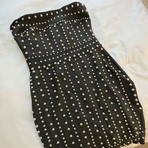 Studded Black Mini Dress from Revolve - Size XS